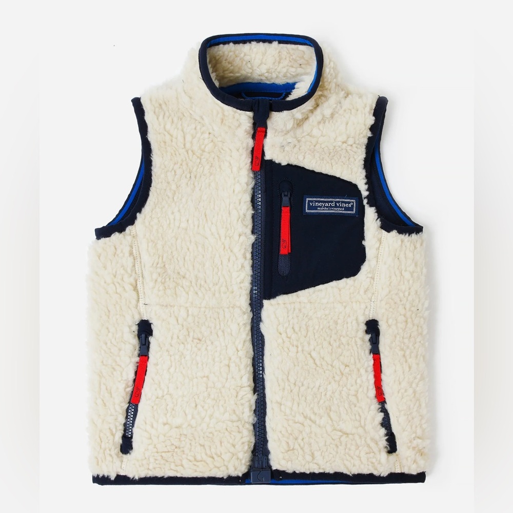 NWT Boys’ Vineyard Vines sherpa fleece vest